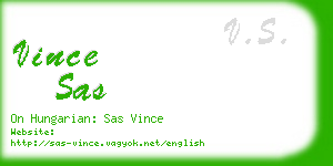 vince sas business card